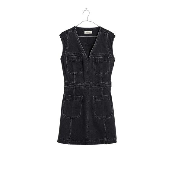 Madewell Women's Denim Cap-Sleeve Mini Dress in Tarrybrook Size 4 - Picture 3 of 10